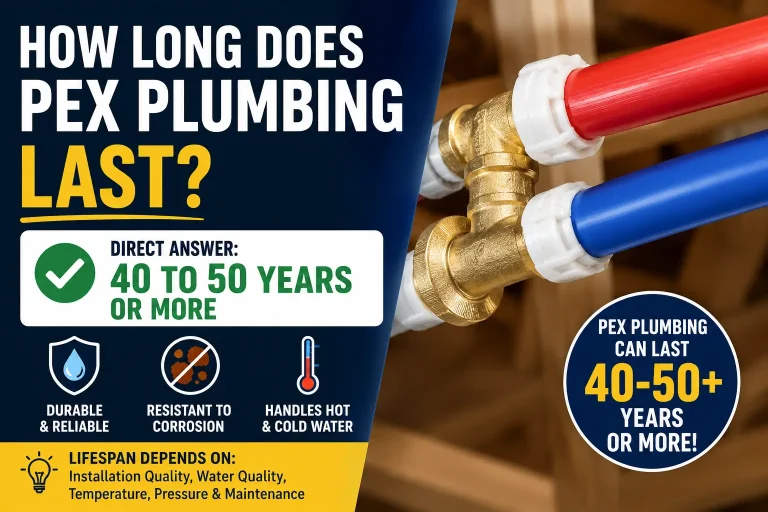 How long does PEX plumbing last? PEX pipes can last 40 to 50 years or more