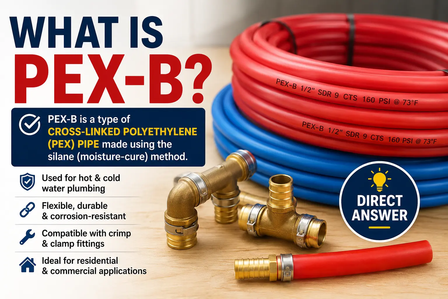 What is PEX-B? Type B PEX pipe made using the silane moisture-cure method