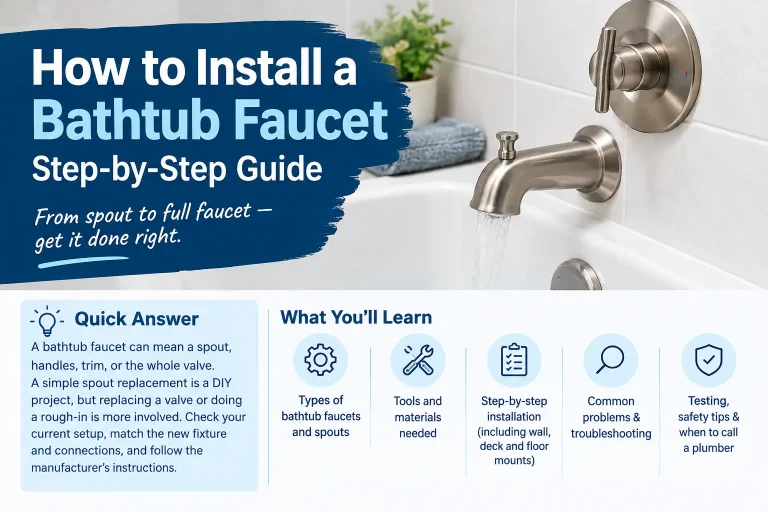How to install a bathtub faucet with step-by-step installation and safety tips